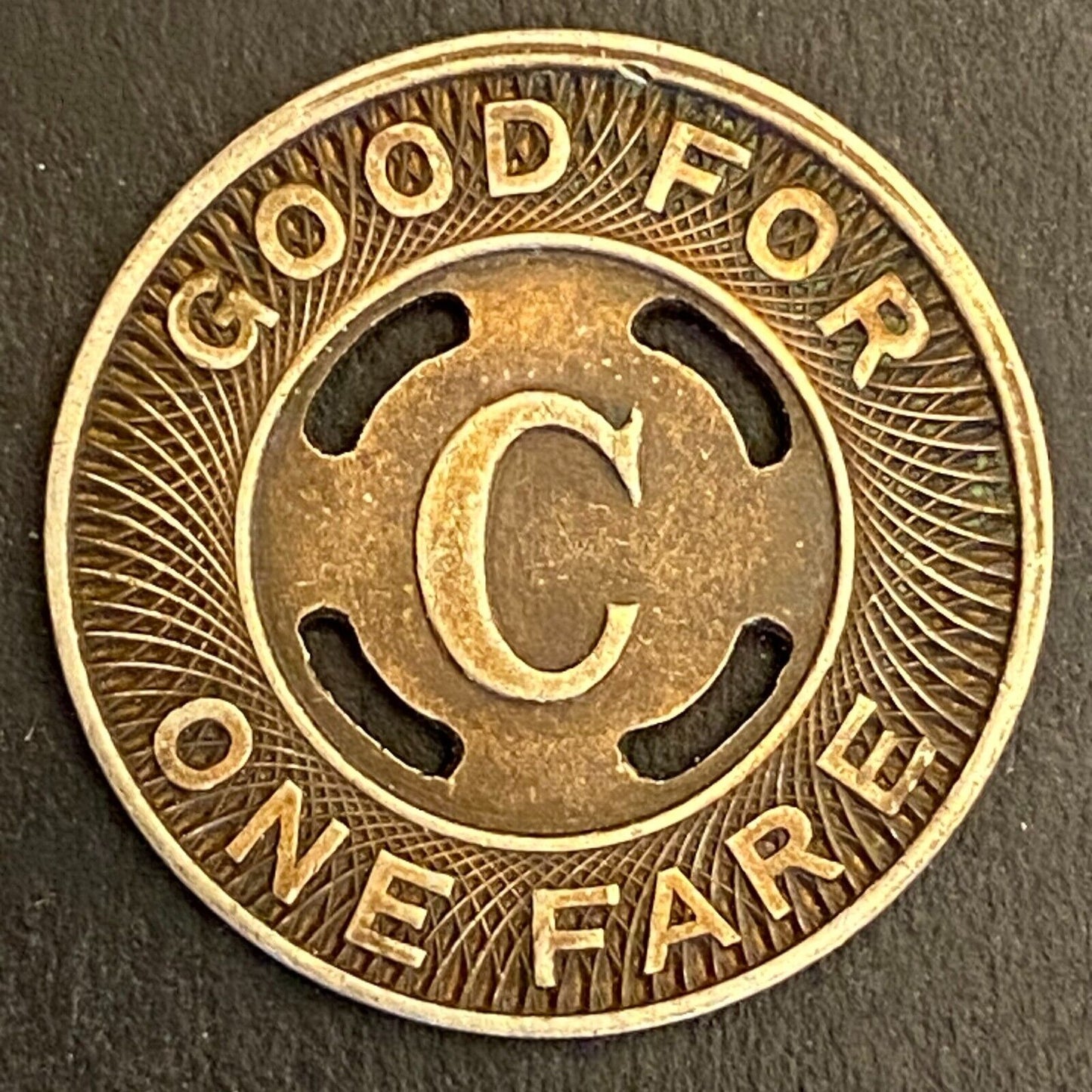Canton City Lines G/F One Fare Transit Token 23mm (#2)