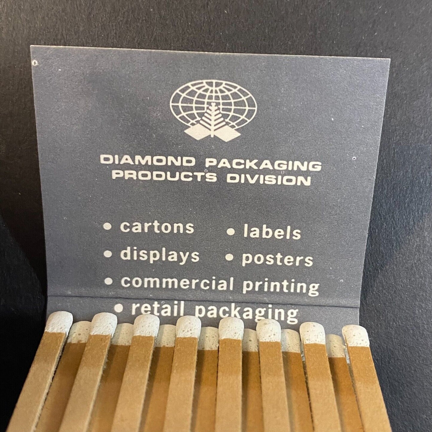 Diamond Packaging Products 4 Full 30-Strike Matchbooks c1975-80's VGC