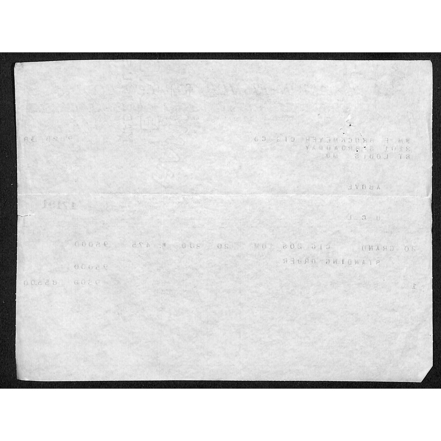 Louisville, KY The Axton-Fisher Tobacco Co. Spud Twenty Grand 9/28 1938 Billhead