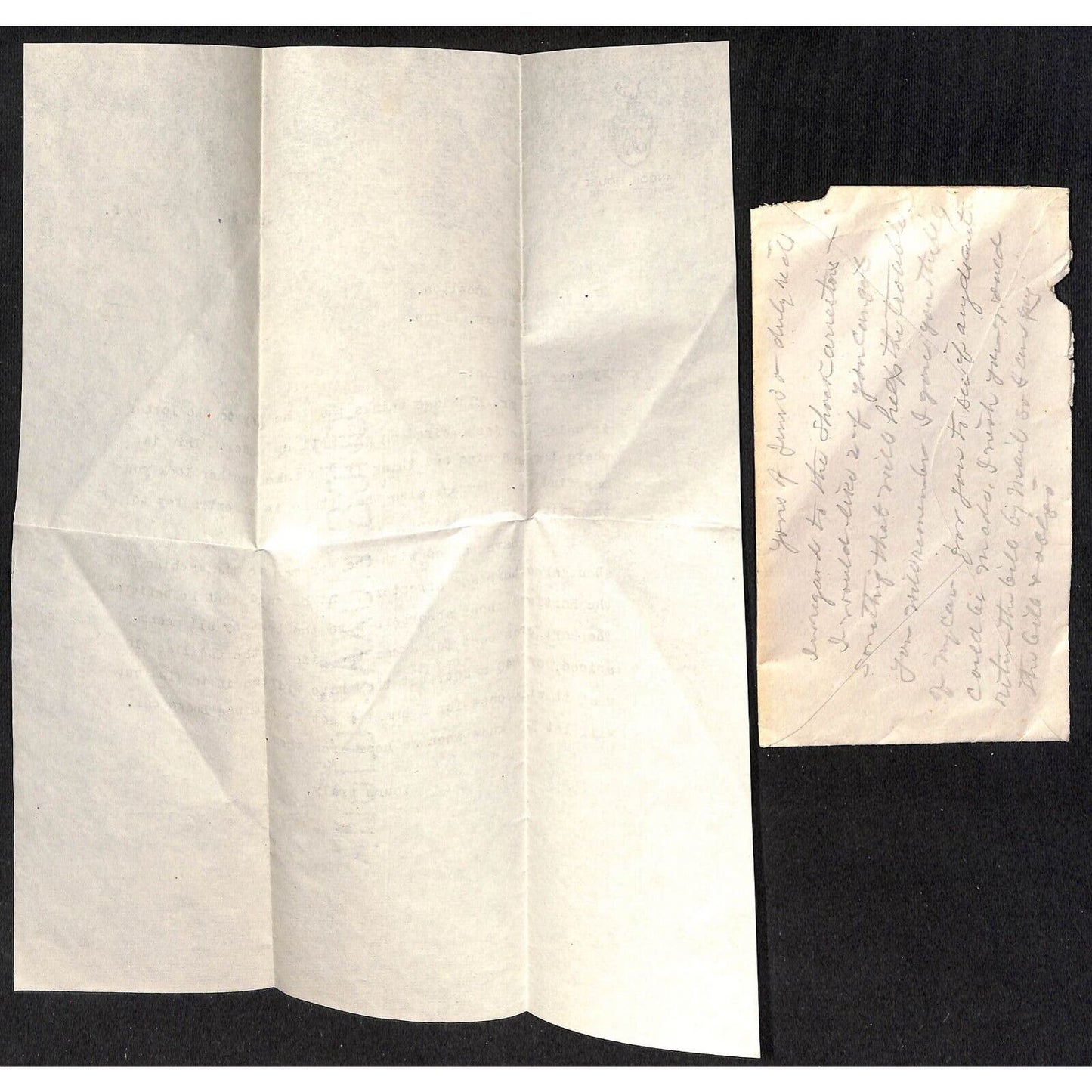 Bangor, ME Bangor House Stationary Letter re: Locker Key 1915 Knowlton*