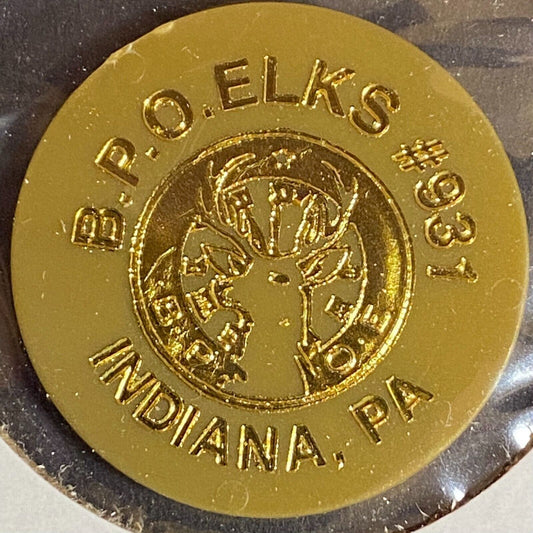 Indiana PA B.P.O Elks #931 c1970's-80's Plastic - "$3.00" Token