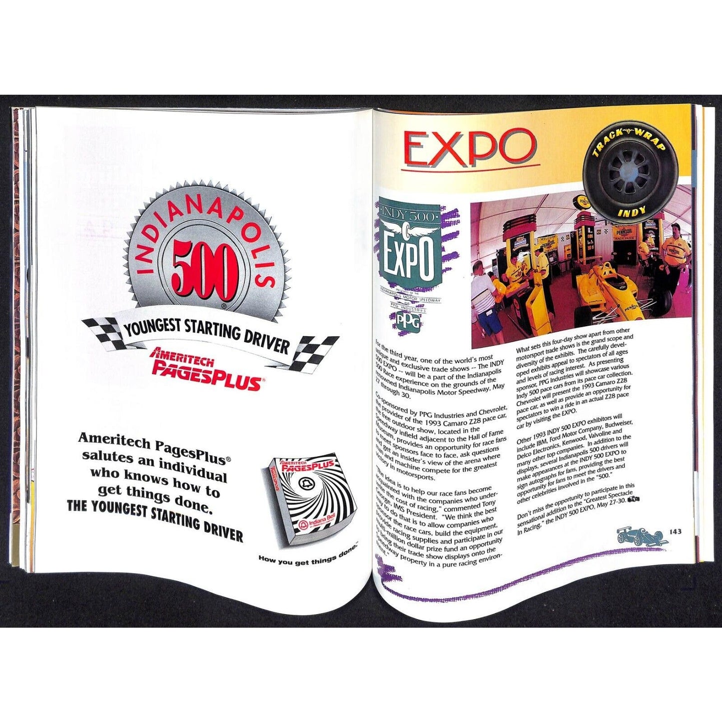 1993 Indianapolis 500 Program Racing VGC 207pp 1lb 3oz