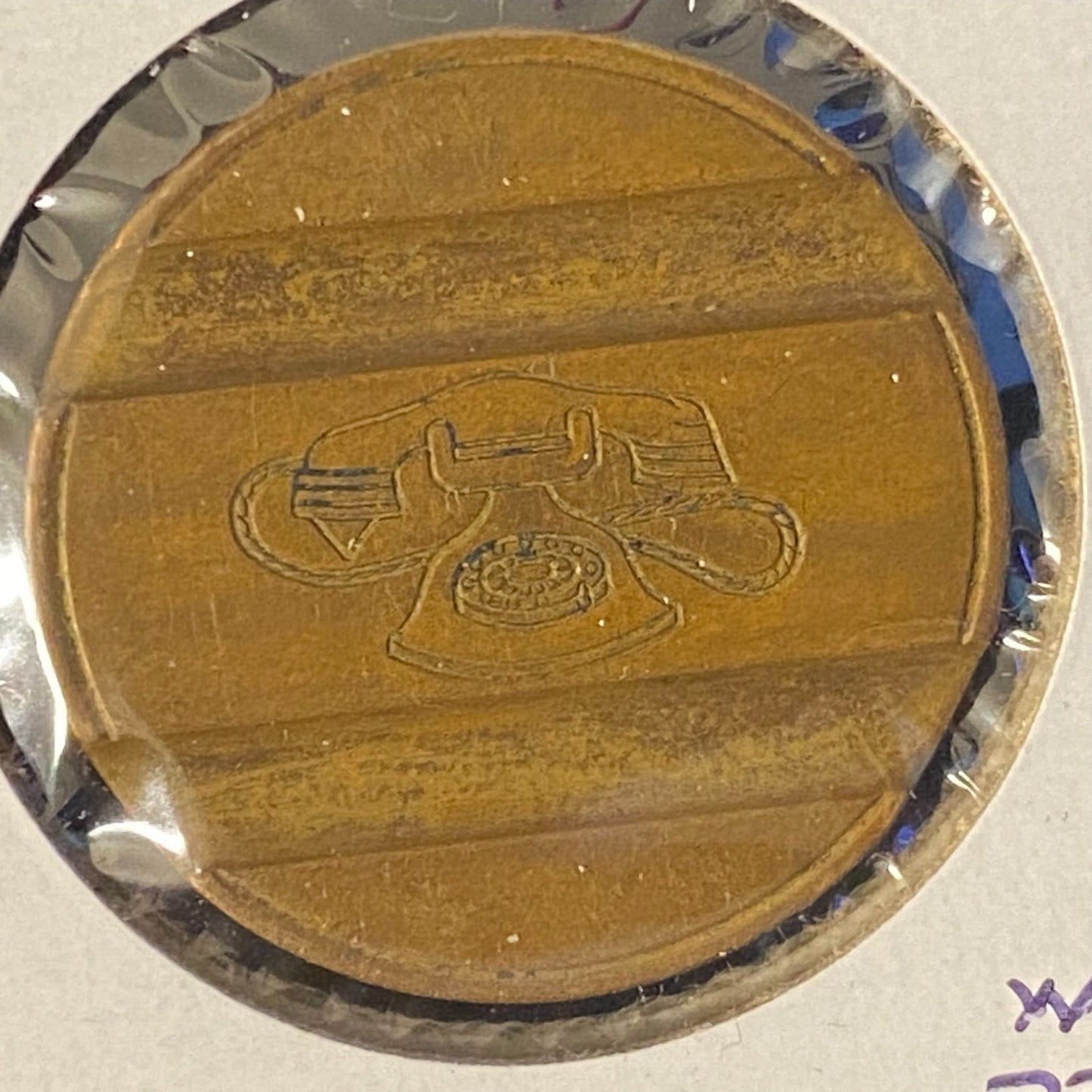 Gettone Telefonico Public Telephone Token 1971 Italy Bronze 24.5mm 7.2g #7103 VG