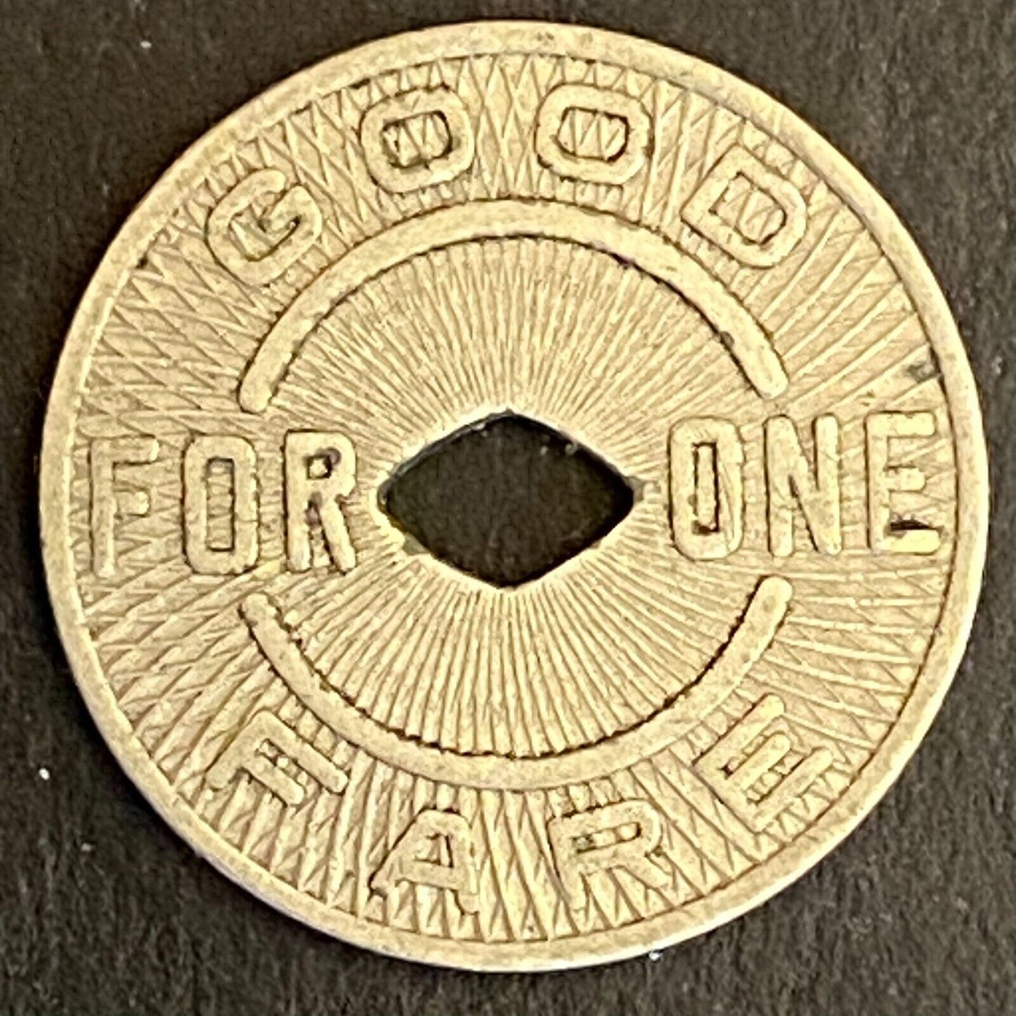 Portland Traction Co G/F One Fare Transit Token 16mm (#3)
