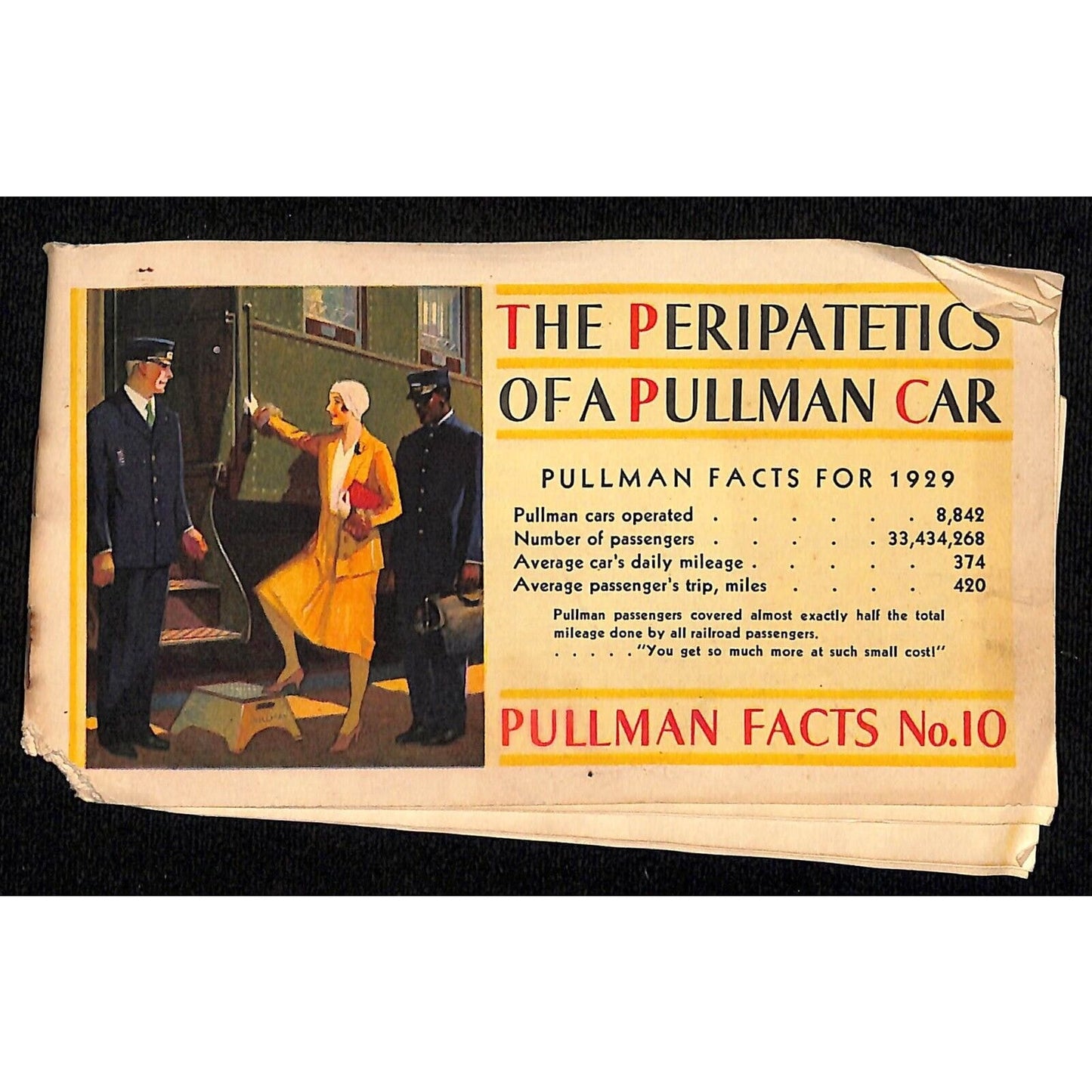 "The Peripatetics of a Pullman Car" 1929 / 1930 Facts Booklet 8pp Scarce