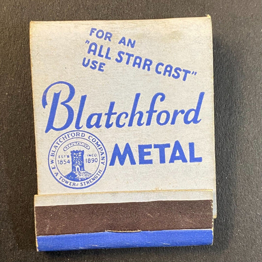 Blatchford Metal (National Lead Co.) c1940's-50's Full Matchbook VGC Scarce