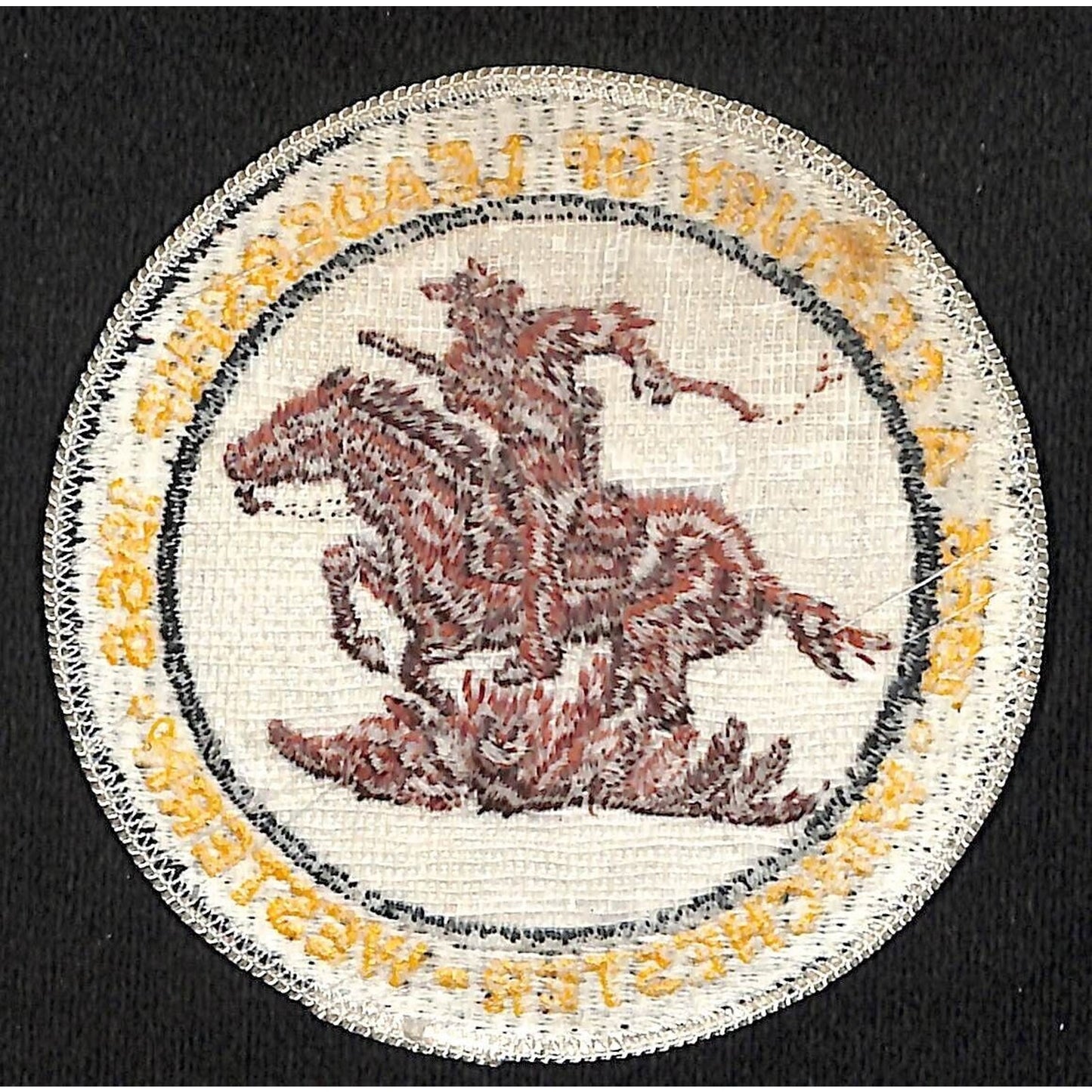 Winchester 1868-1966 3 1/2" Vintage Emb. Patch Horse and Rider c1970's-80s VGC