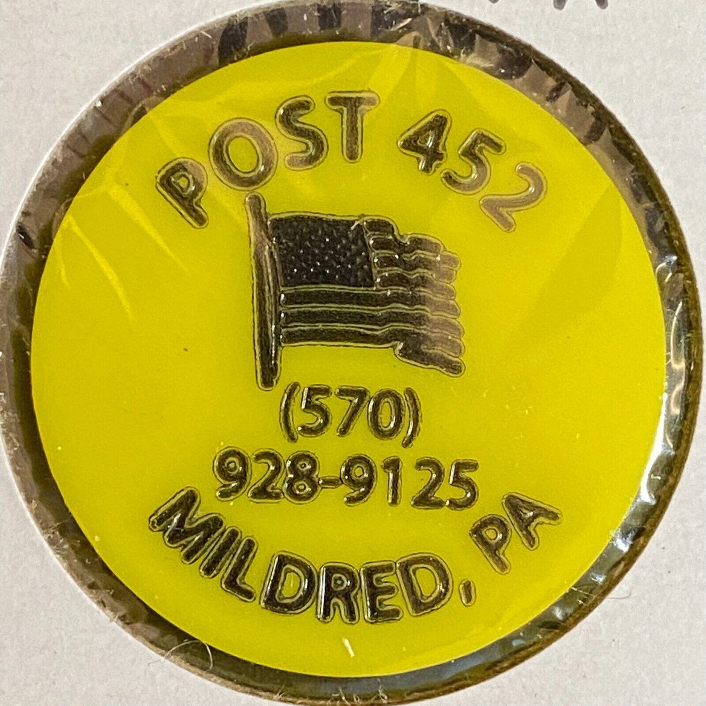 Mildred, PA American Legion Post 452 c1980's Plastic Token "G/F One Drink"