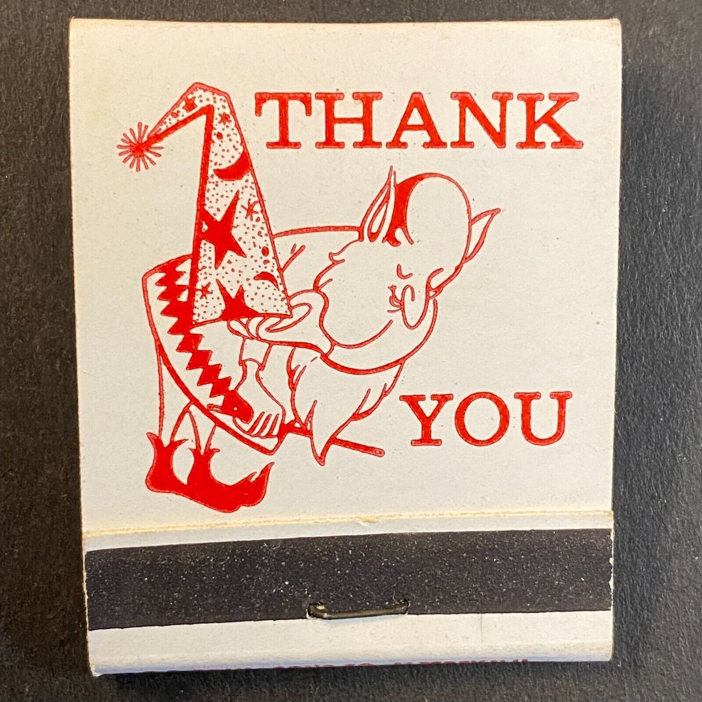 "Wizard" D.D. Bean & Sons Generic "Thank you" Full Matchbook c1960's-73