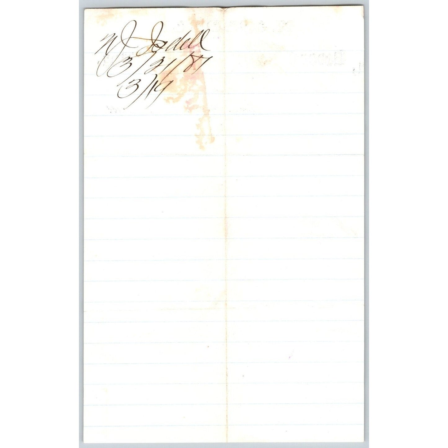 N.J. Isdell Pony, MT Dry Goods 3/19 1881 Payment Advice Billhead Henry Elling*