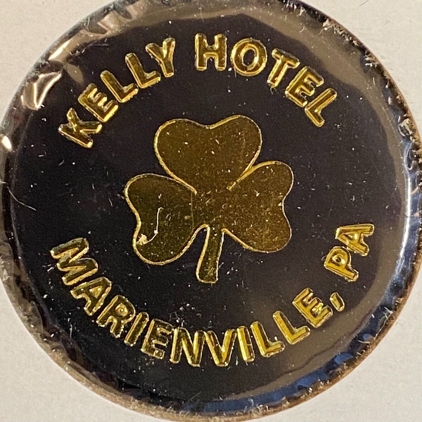 Marienville, PA Kelly Hotel c1980's-90's Plastic Token G/F Top Shelf Drink