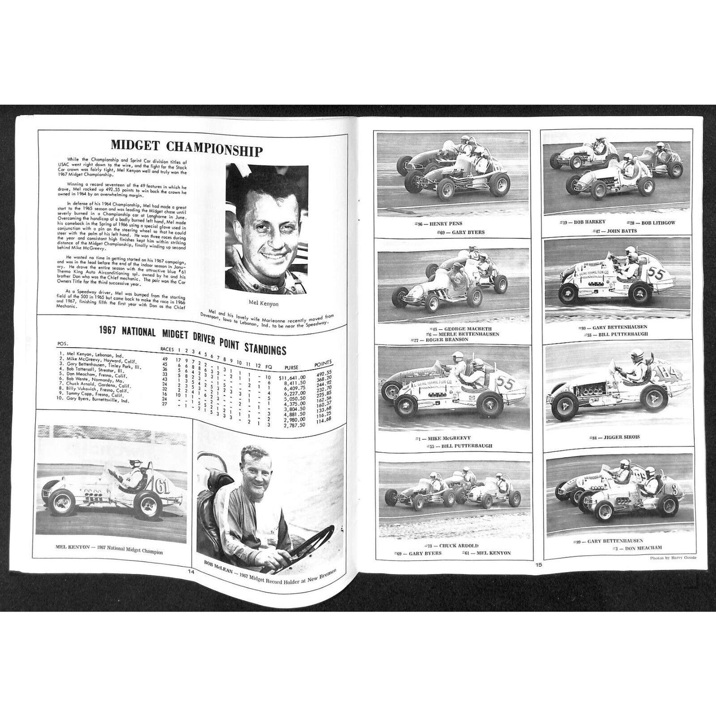 New Bremen Speedway Auto Racing Program 7/14 1968 35pp Scarce