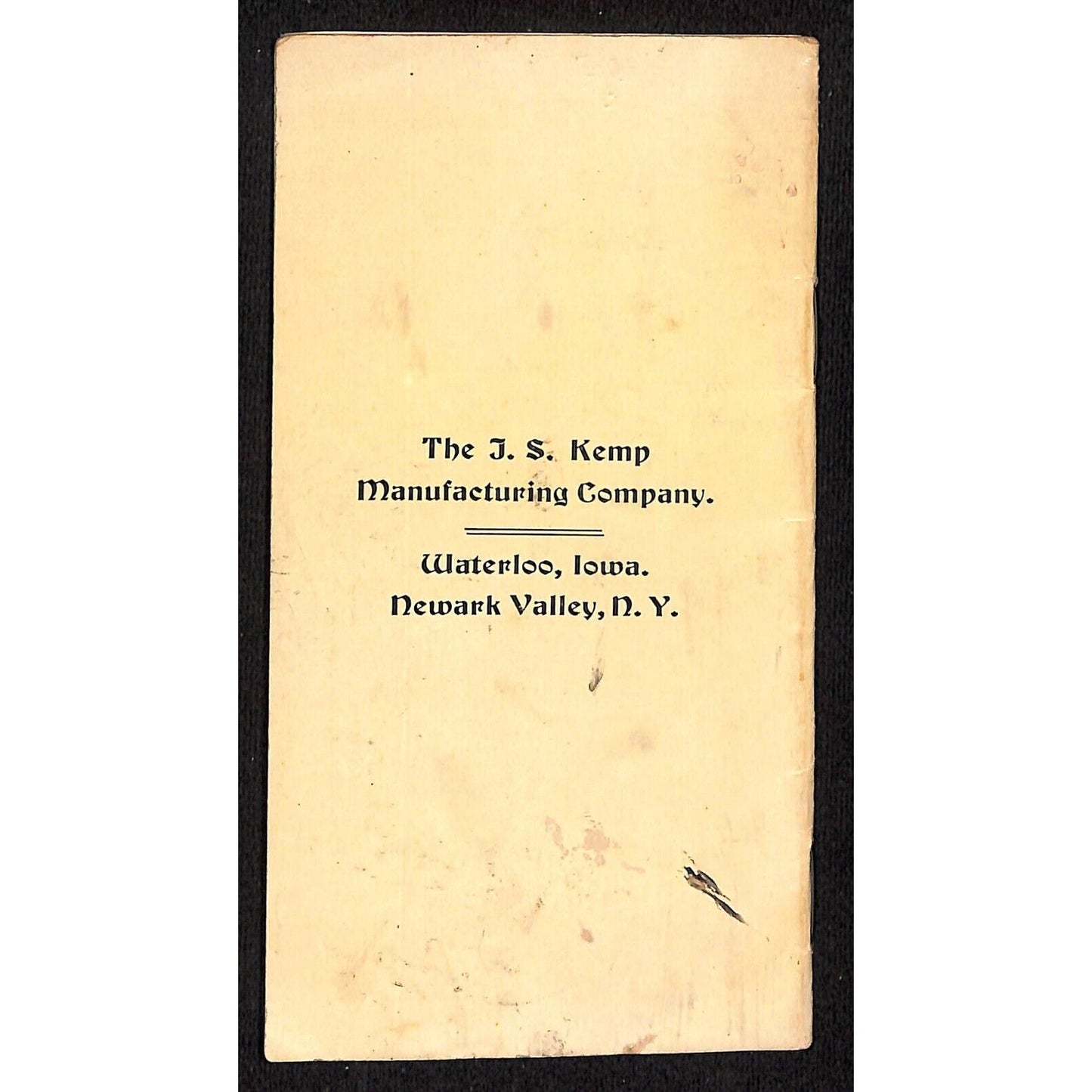 J.S. Kemp Mfg Co "..Money in the Manure.." Catalog / Brochure c1905-10 Scarce
