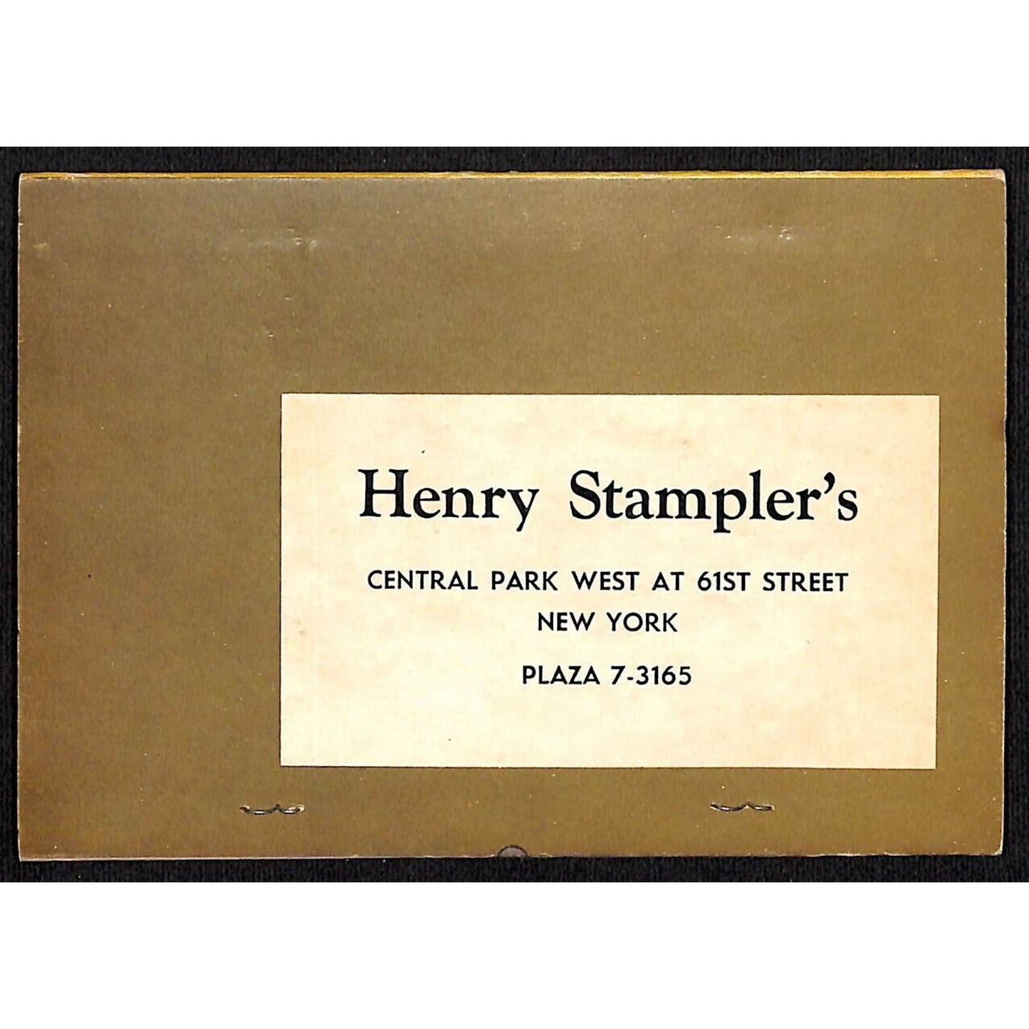 American Express Henry Stampler's NYC Giant Matchbook / Postcard VGC c1960's