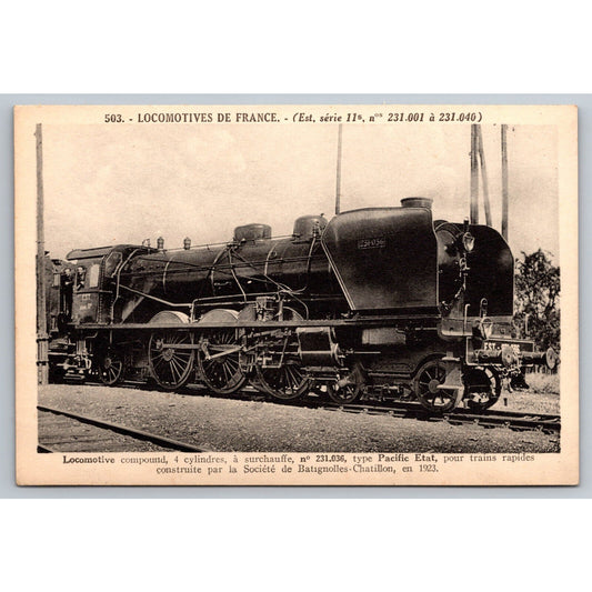 French Railroad RPPC* Postcard 231.036 Series 231.001-231.040 c1900 A. Gauthier
