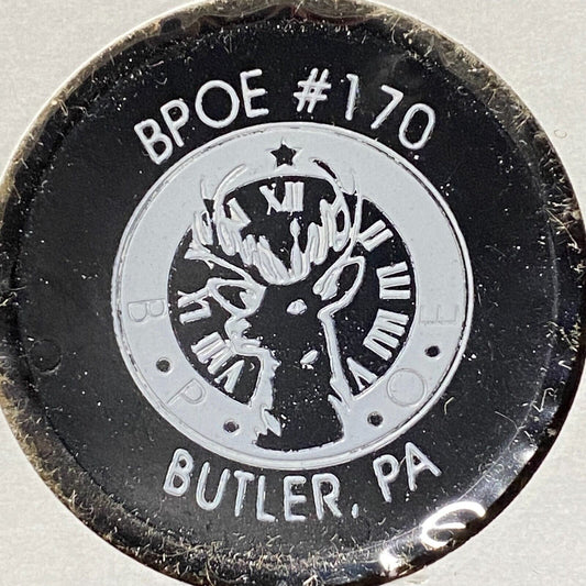 Butler, PA BPOE Elks Post 170 Plastic Drink Token Good For "Top Shelf"