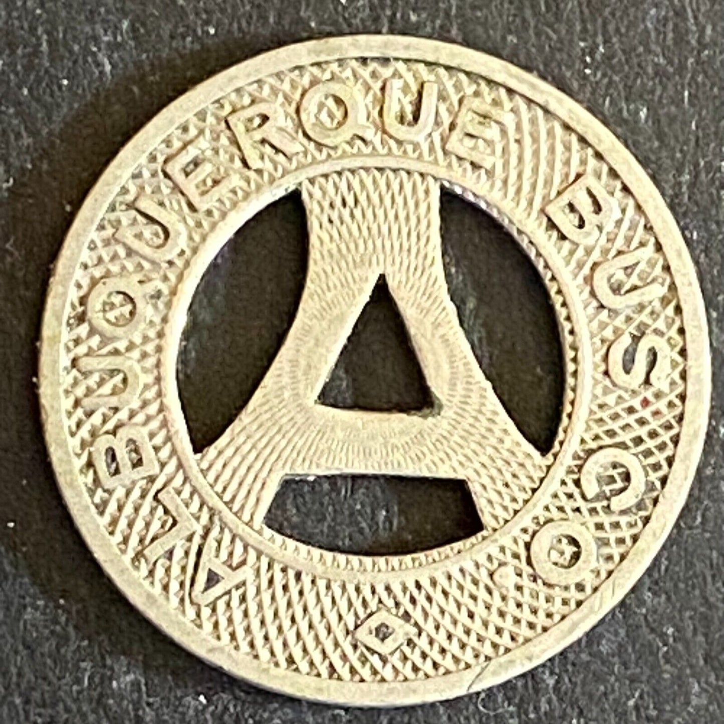 Albuquerque Bus Co. "Health Country" Transit Token 16mm VGC Hanging "A" (#26)