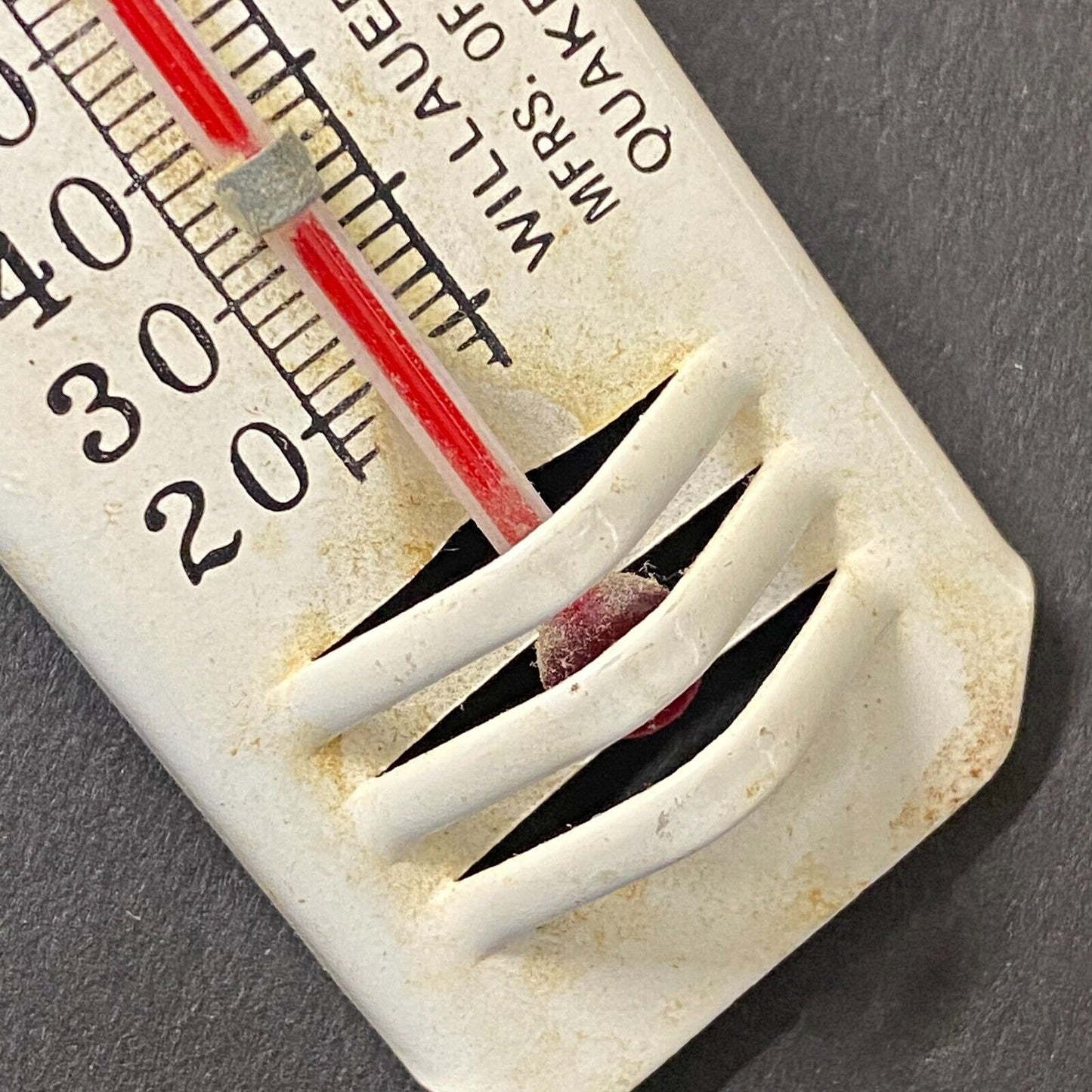 Quakertown PA Willauer Machine Co. Quakermade Poultry Small Adv. Thermometer VGC