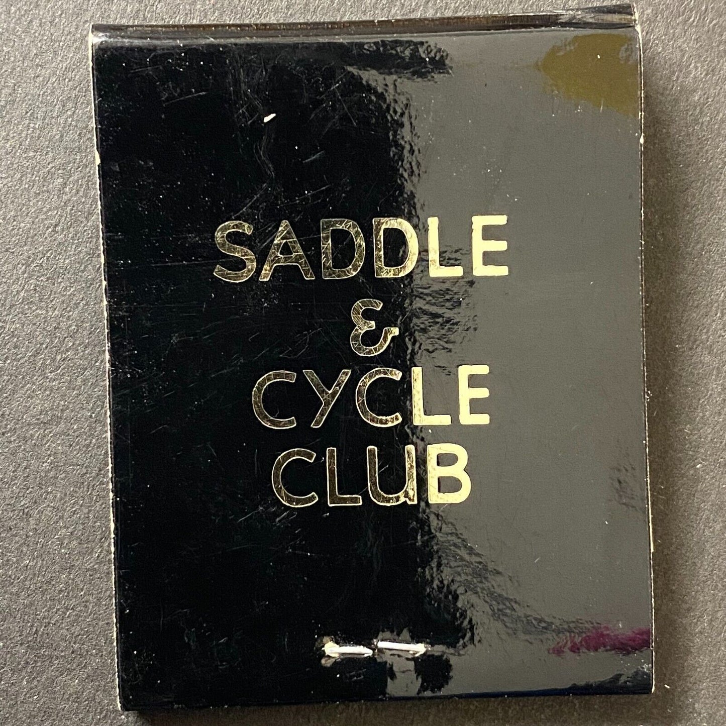 "Saddle & Cycle Club" Chicago Full Matchbook c1960's-74 w/ Gold Foil & Tips