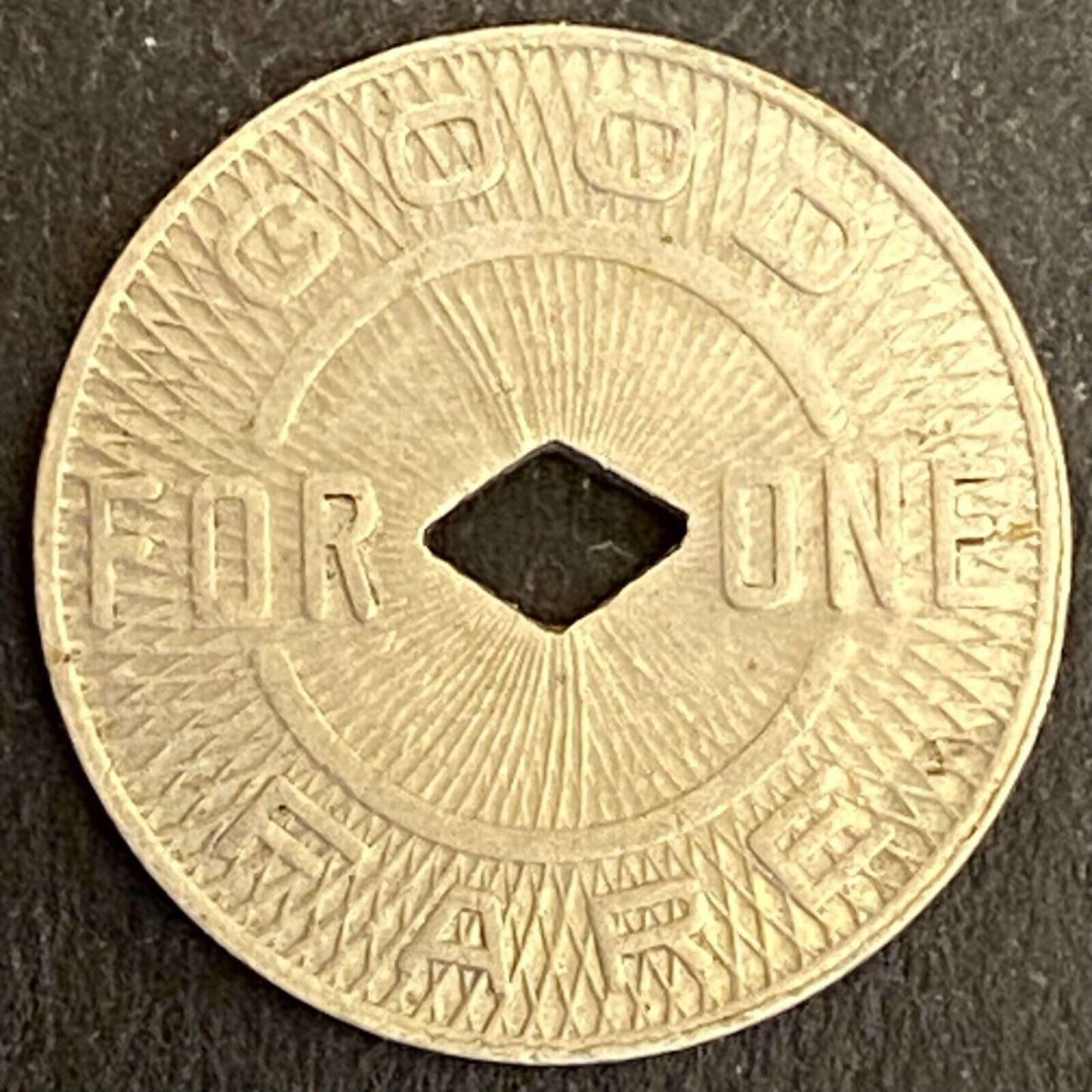 Portland Traction Co G/F One Fare Transit Token 16mm (#2)