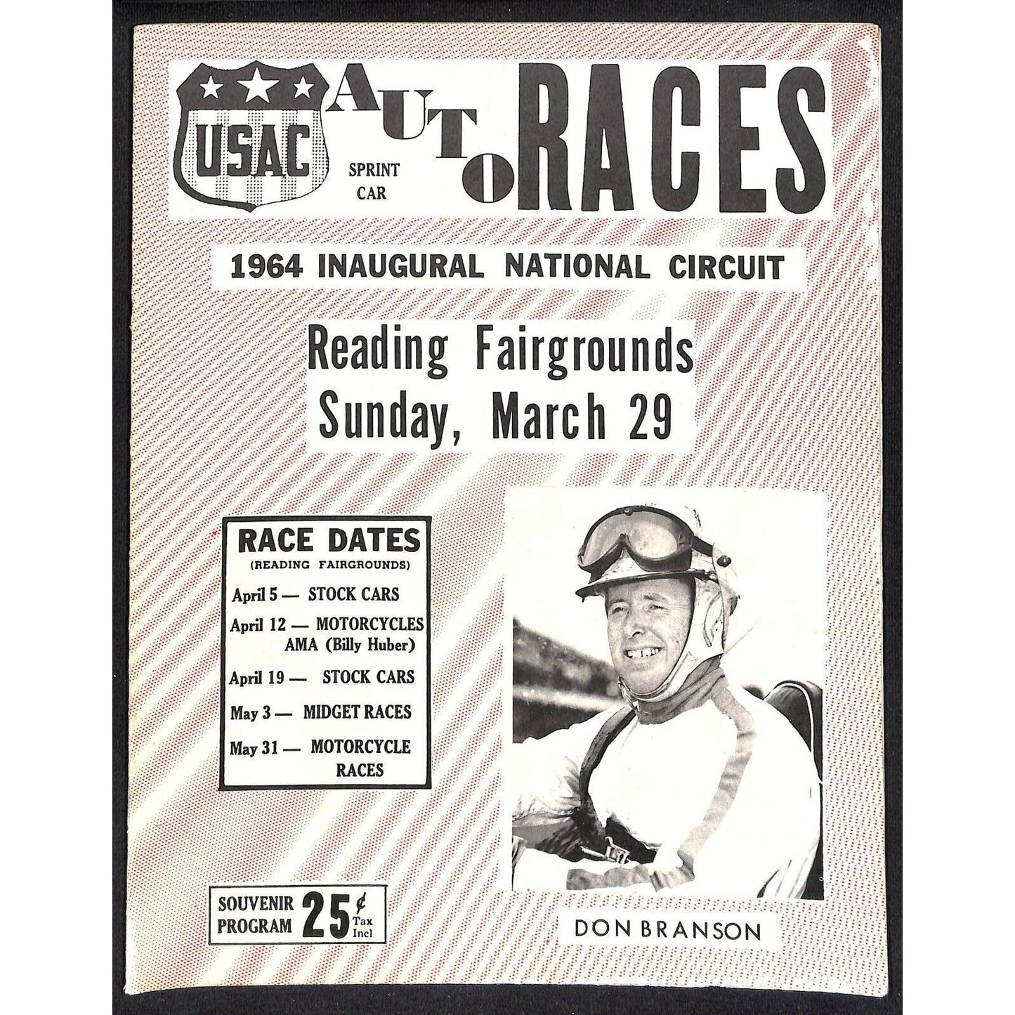 Reading Fairgrounds 1964 USAC Auto Race Program Sprint Car 8pp* Scarce