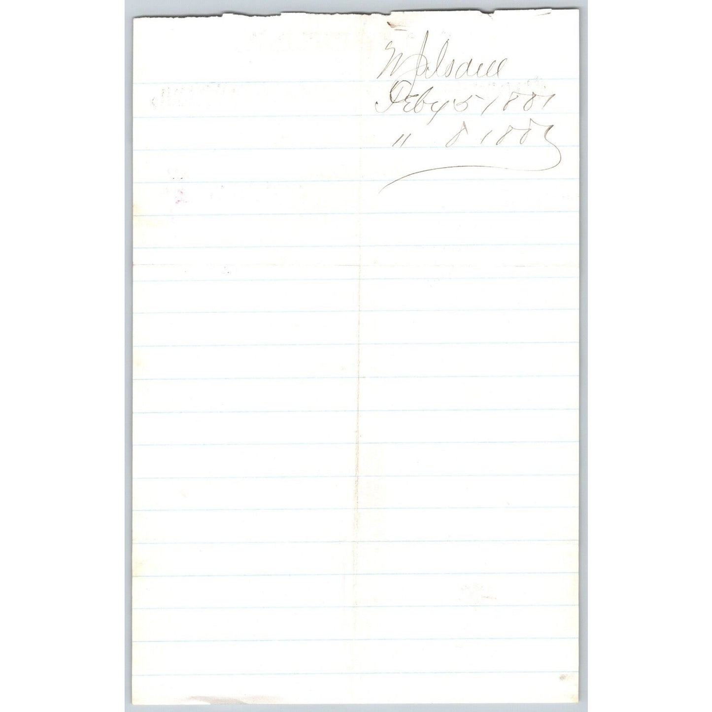 N.J. Isdell Pony, MT Dry Goods 2/5 1881 Payment Advice Billhead Henry Elling*