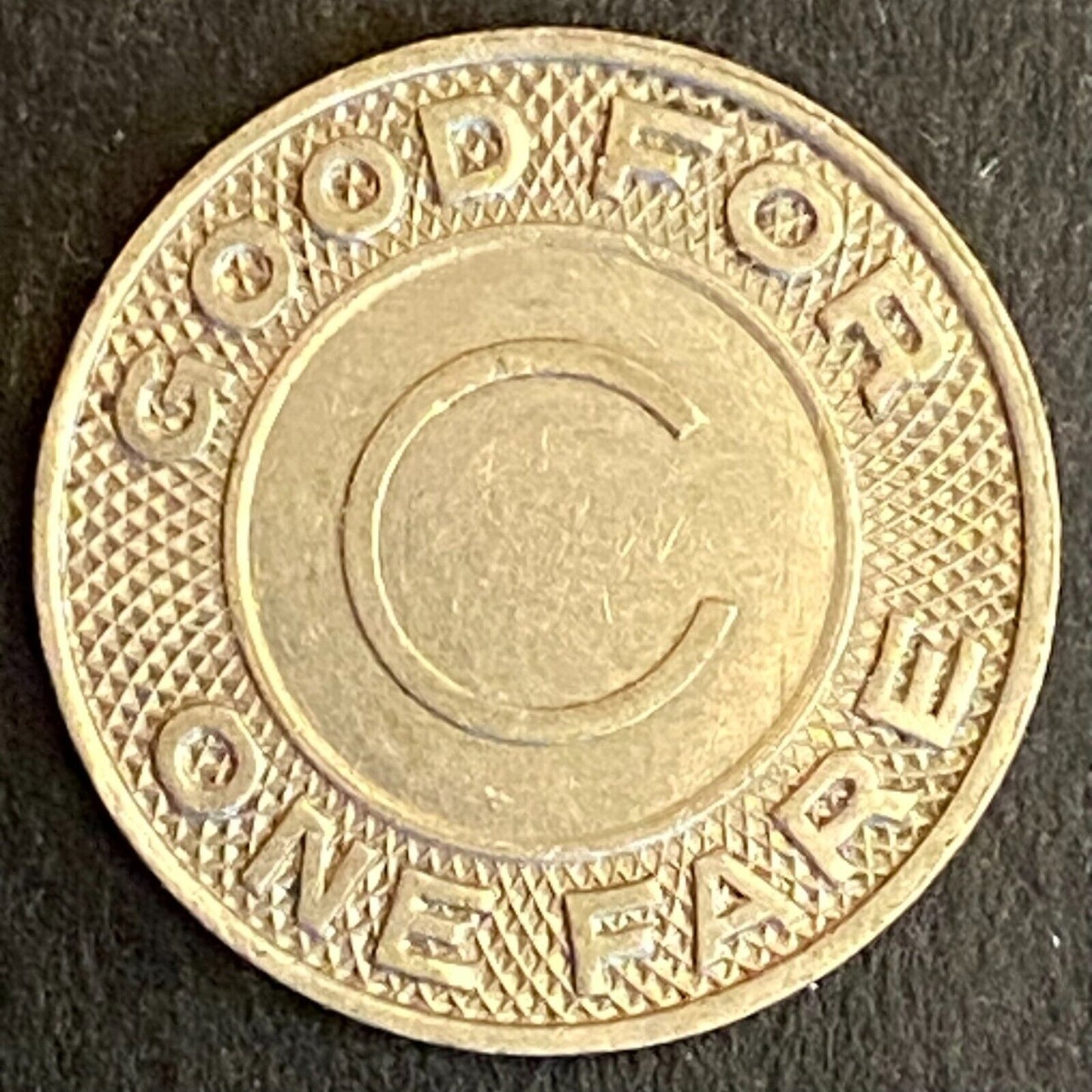 Mason City, IA City Transit Inc. G/F One Fare Transit Token 16mm c1954