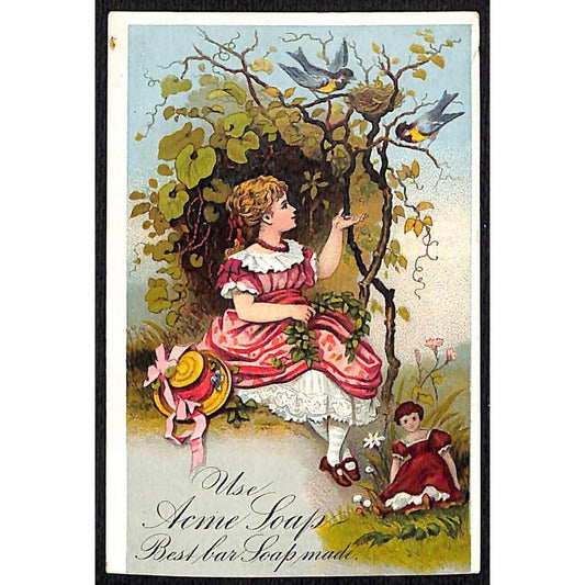 Burlington, VT Roberts & Perkins 1st Class Groceries Victorian Trade Card