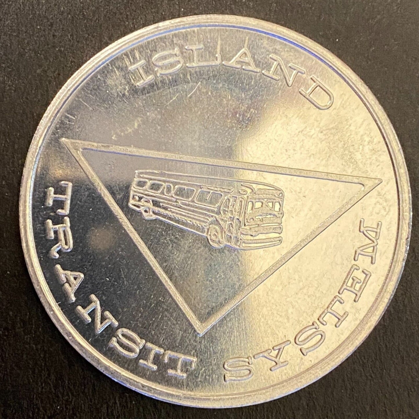 Island Transit System (Jones Beach) c1968-70's Alum Bus Transit Token 38mm