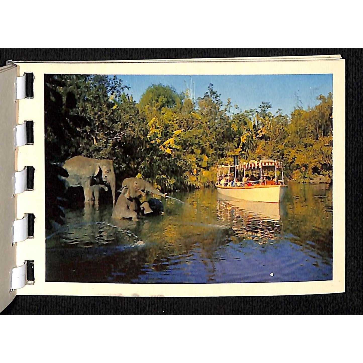 Disneyland Hi-Lites c1960's 12 Image Spiral Bound Card Stock Souvenir Booklet