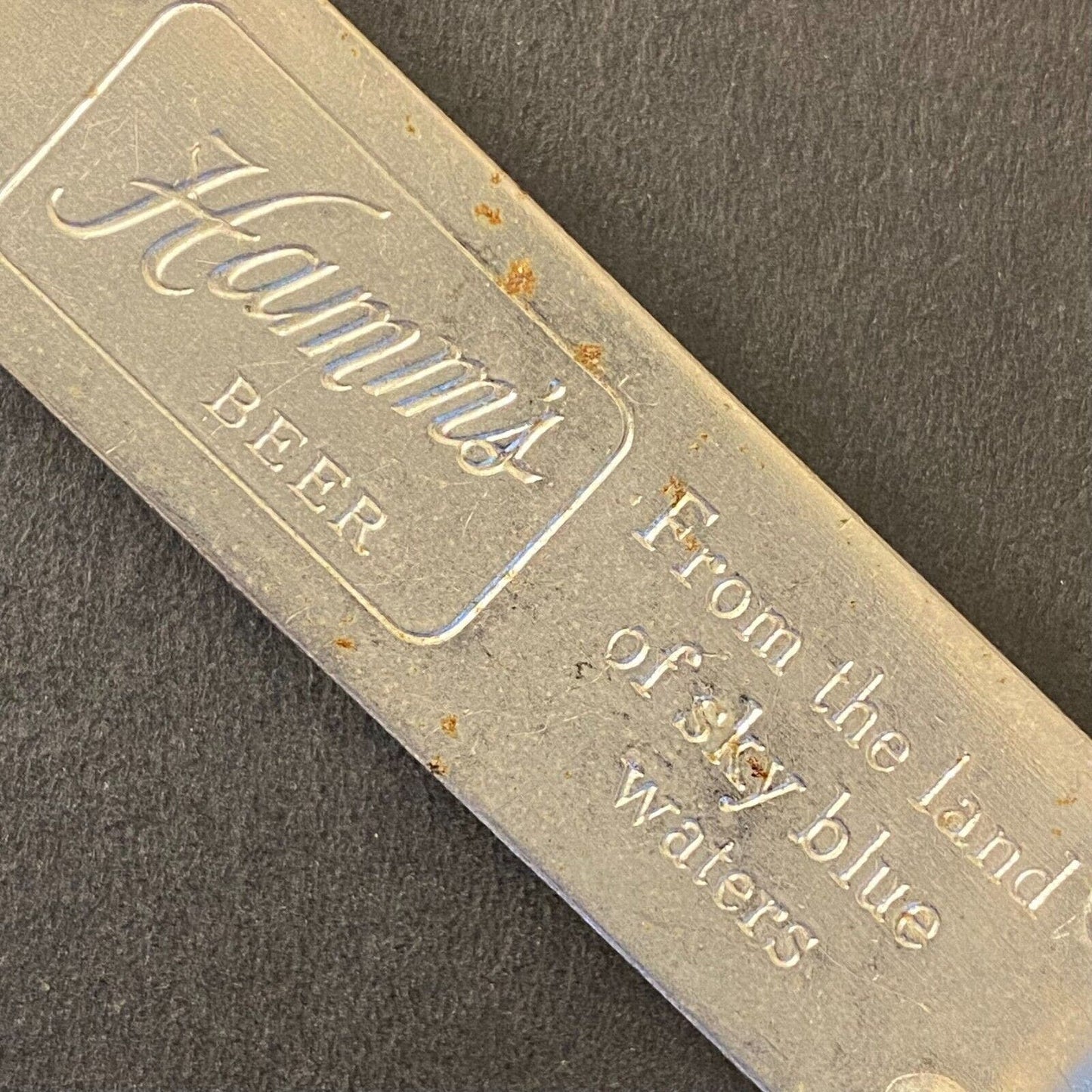 Hamm's Beer "From the land of Sky Blue Waters" Vintage Steel Can Bottle Opener