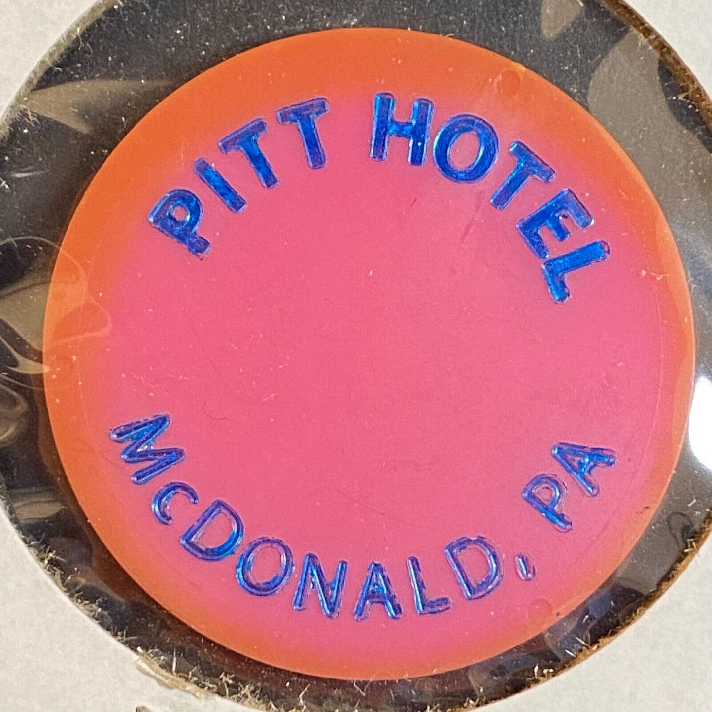 McDonald, PA Pitt Hotel c1980's-90's Plastic Token G/F One Mixed Drink