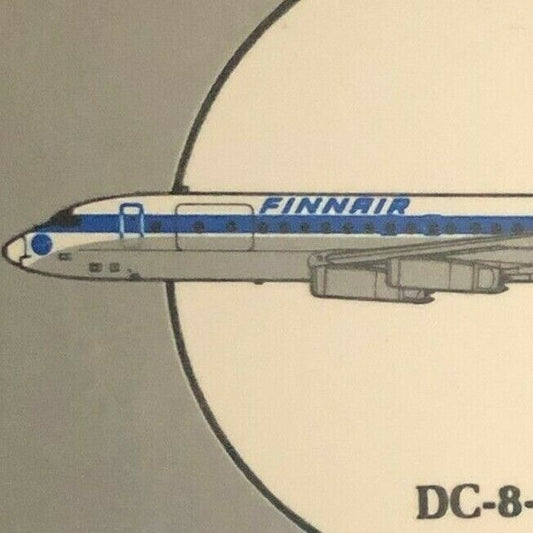 Finnair Aircraft Series - DC-8-62 c1970's-80's Full NOS Matchbook