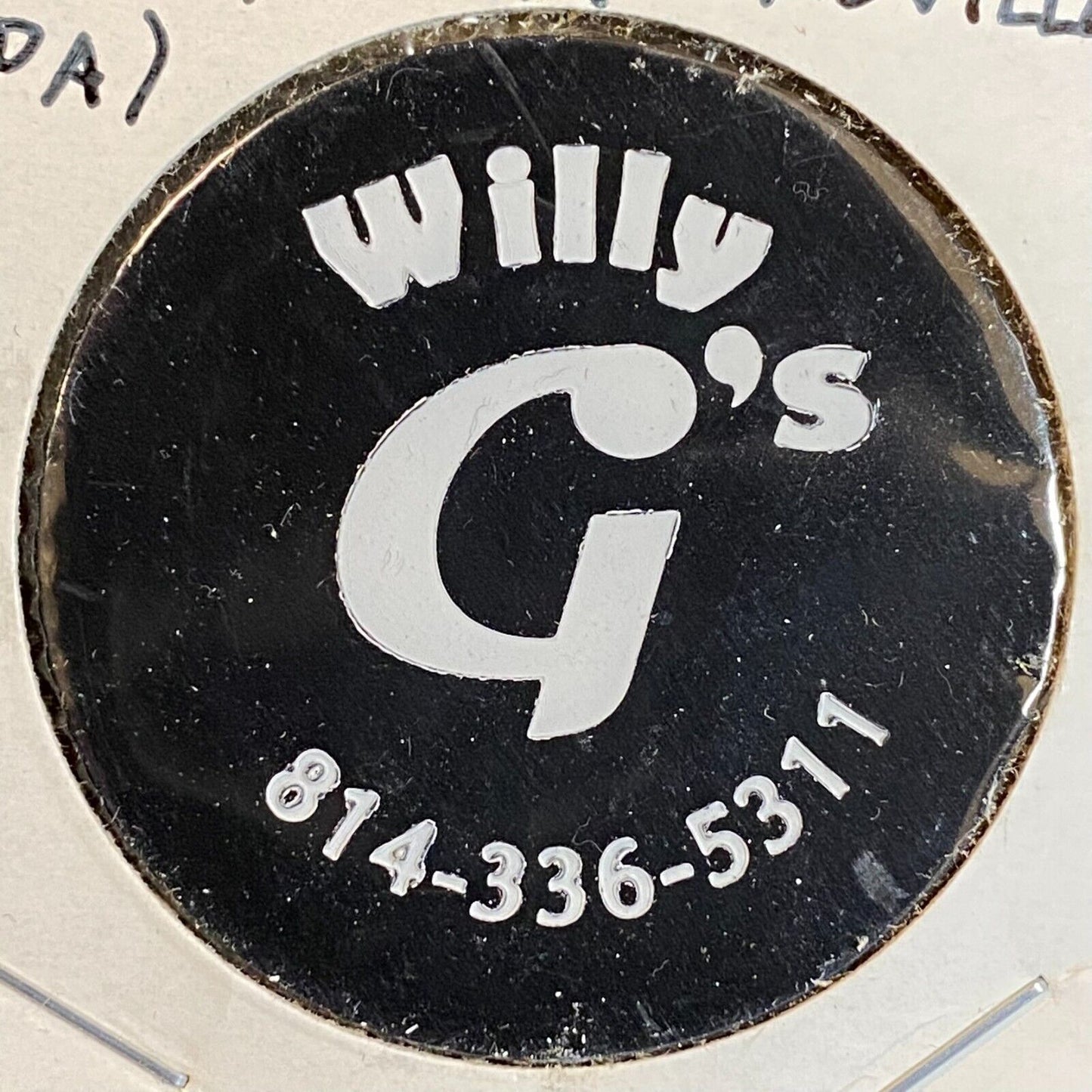 Meadville, PA Willy G's Pub Plastic Token Good For One Draft Beer