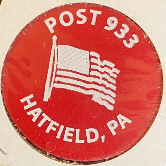 Hatfield, PA American Legion Post 933 c1970's-80's Plastic "G/F One Wine" Token