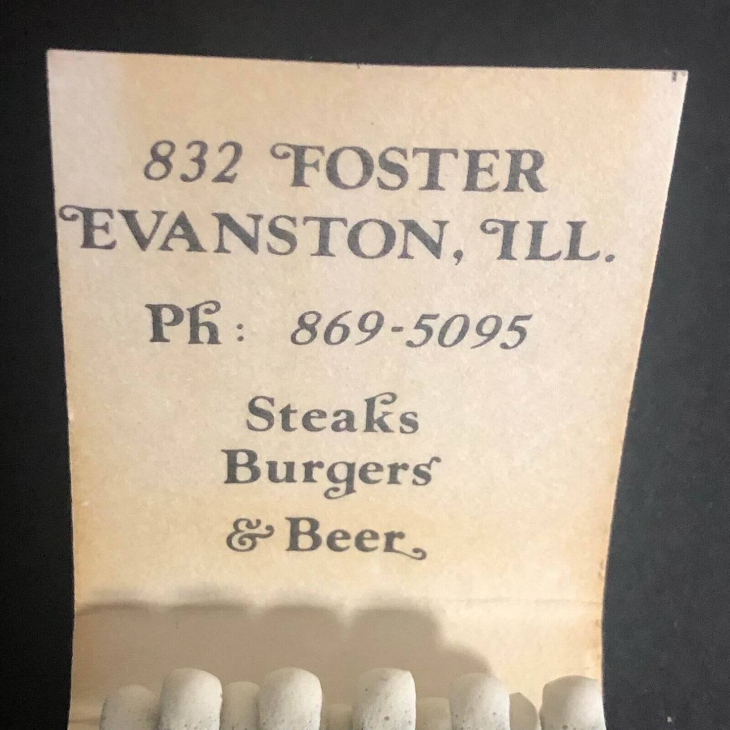 Evanston, IL The Third Rail Restaurant c1970's-80's Full Matchbook