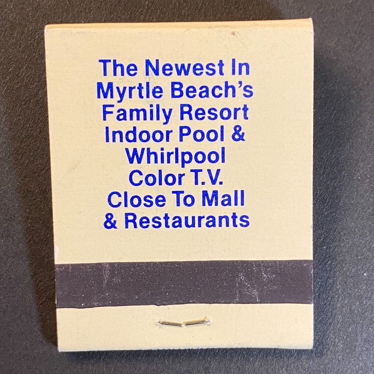 Meridian Plaza Myrtle Beach, SC Full Matchbook c1975-80 Scarce