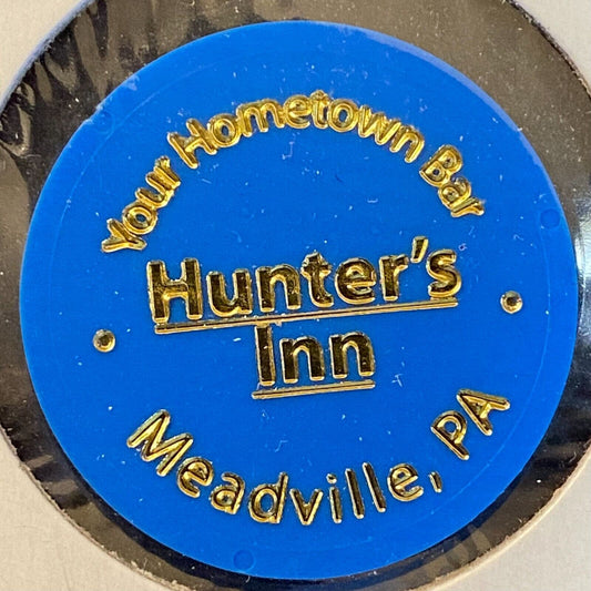 Meadville, PA Hunter's Inn c1980's-90's Plastic Token G/F Rain Check
