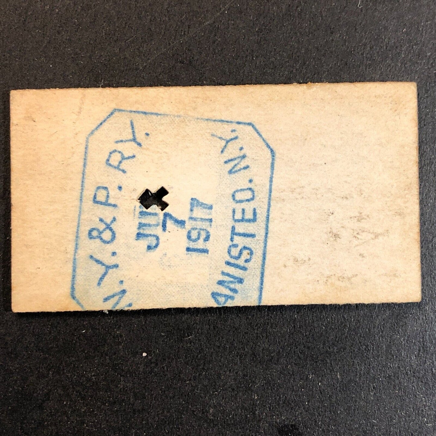 New York & Pennsylvania Railroad July 7 1917 Bennetts, NY Ticket #11814