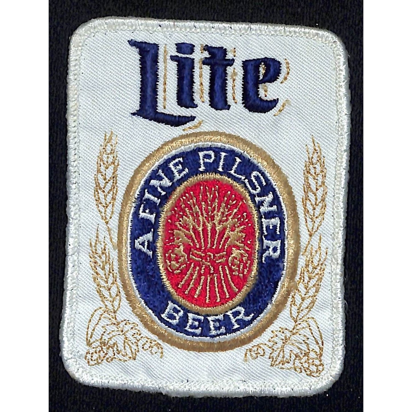 Miller Light Beer Patch Vintage Embroidered 3" x 4" VGC c1980's (#3)