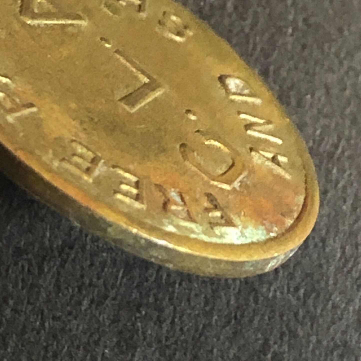 C.L.A. Free Ride and Shop Brass Transit Token 22mm Vintage (Lebanon, PA)