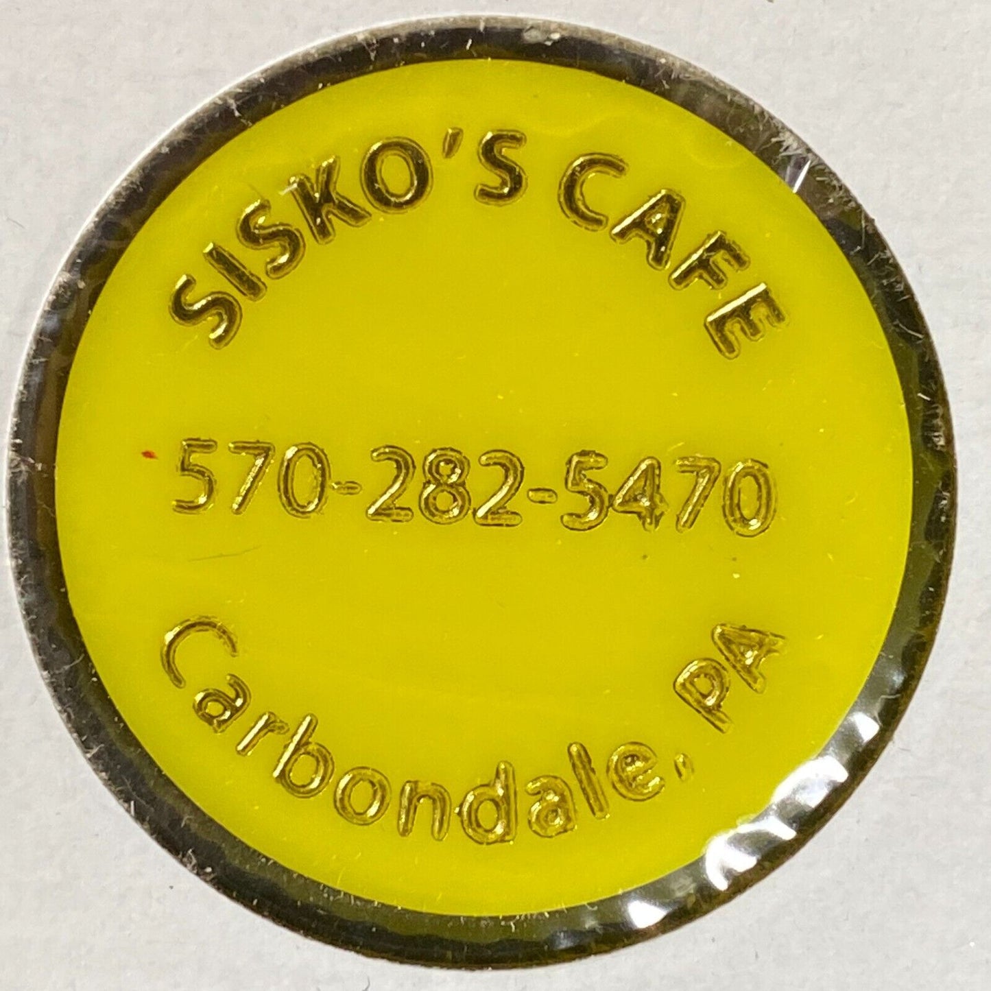 Carbondale, PA Sisko's Cafe Plastic Token G/F One Draft