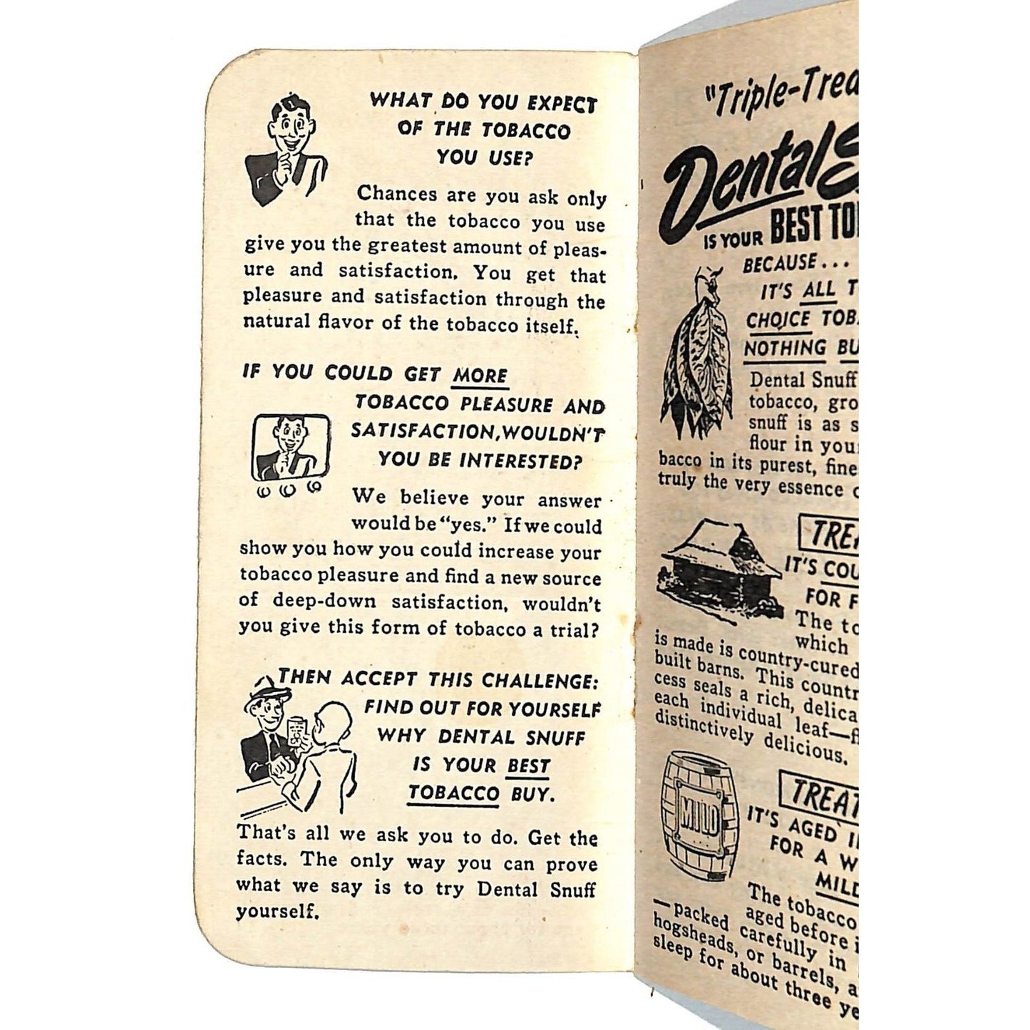 Ivey, Owen & Co. Dental Snuff - Scotch Snuff - Sweet Snuff Notepad 16pp c1930's