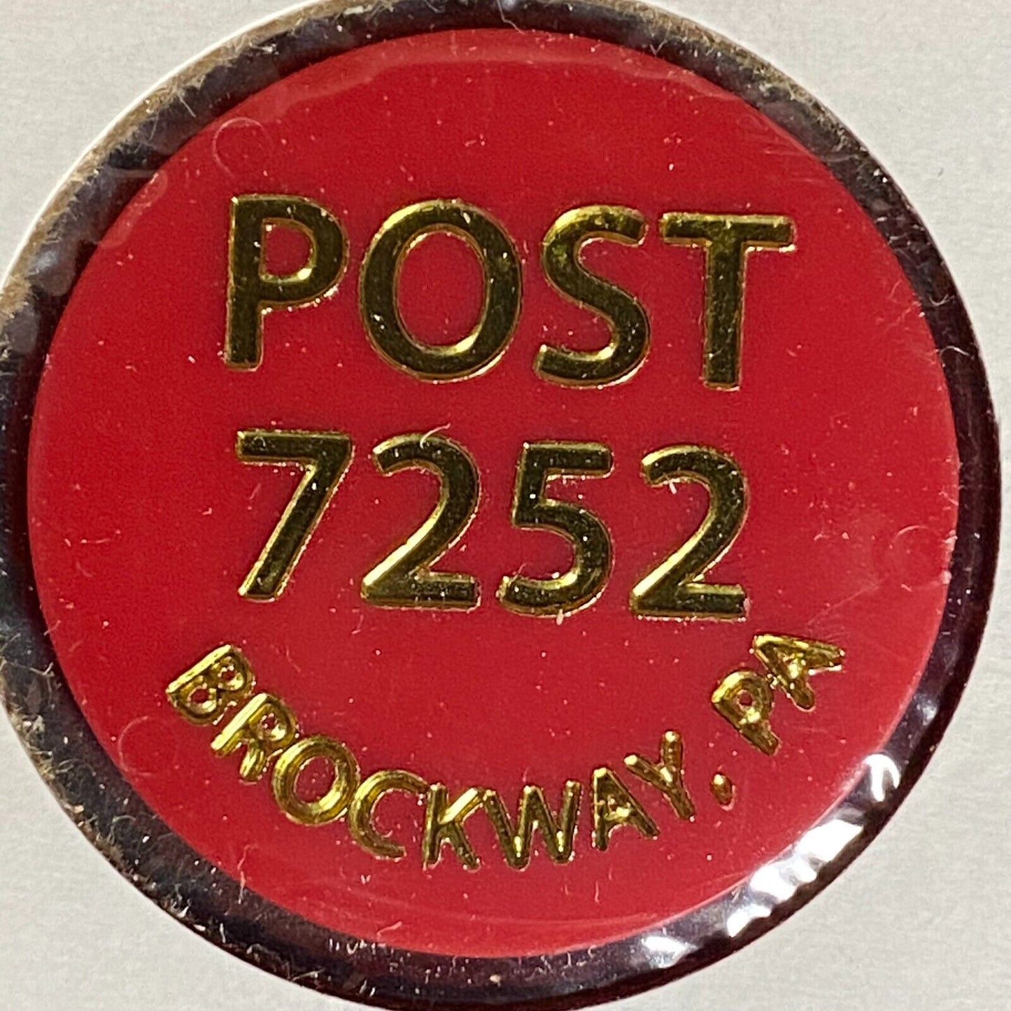 Brockway, PA VFW Post 7252 Plastic Drink Token G/F One Mixed Drink