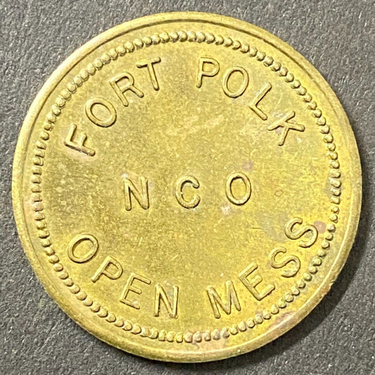 Fort Polk NCO Open Mess G/F 10¢ in Trade Token Brass Louisiana 26mm (#2)