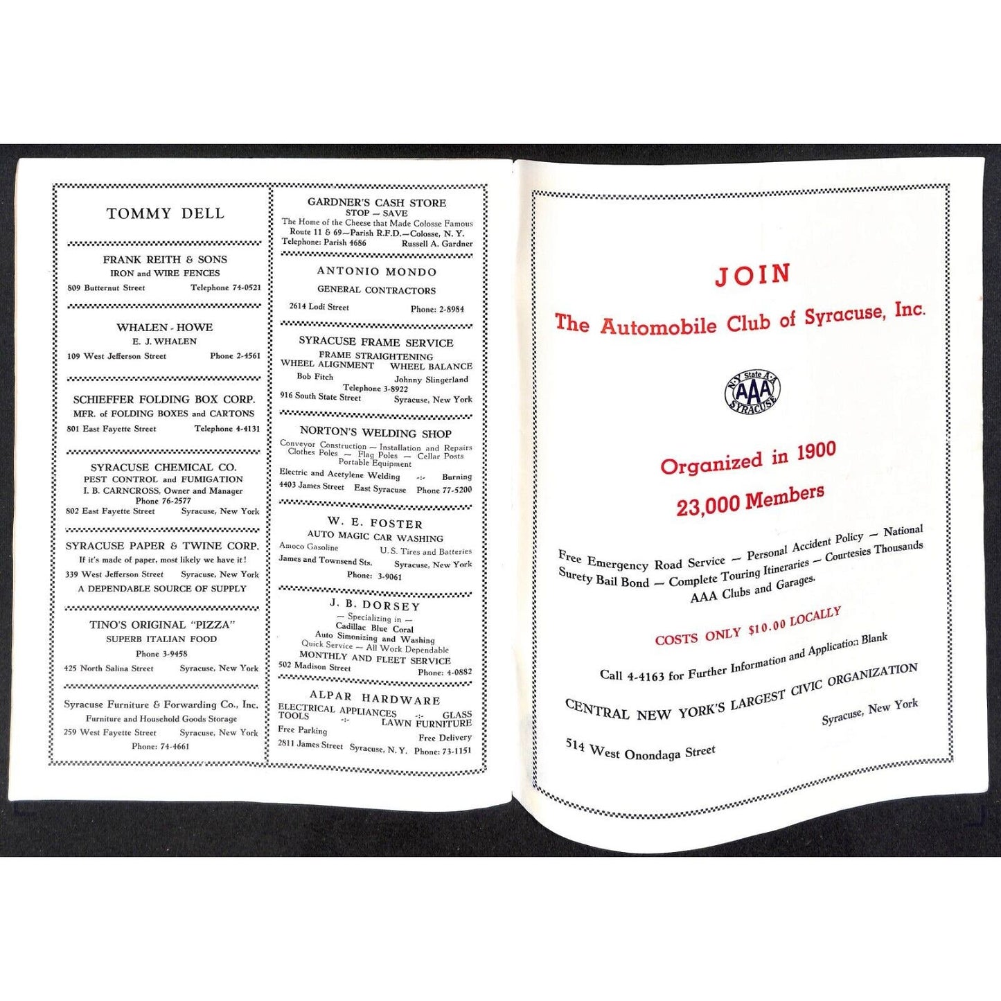 New York State Fair Auto Racing Program Stock Car 9/6 & 9/10 1954 24pp Scarce