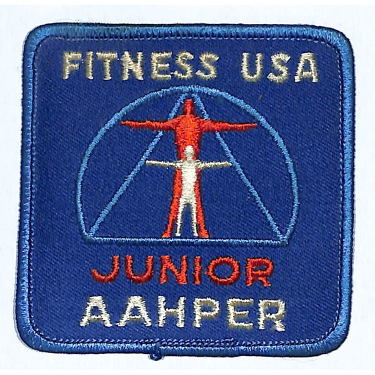 Fitness USA Junior AAHPER Embr. Patch c1970's? 3" x 3" VGC (#1)