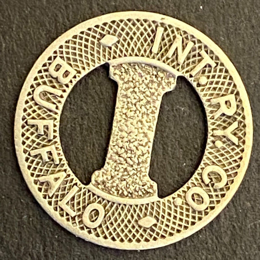 Int. RY. Co. Buffalo G/F One City Fare Transit Token 16mm (#1)