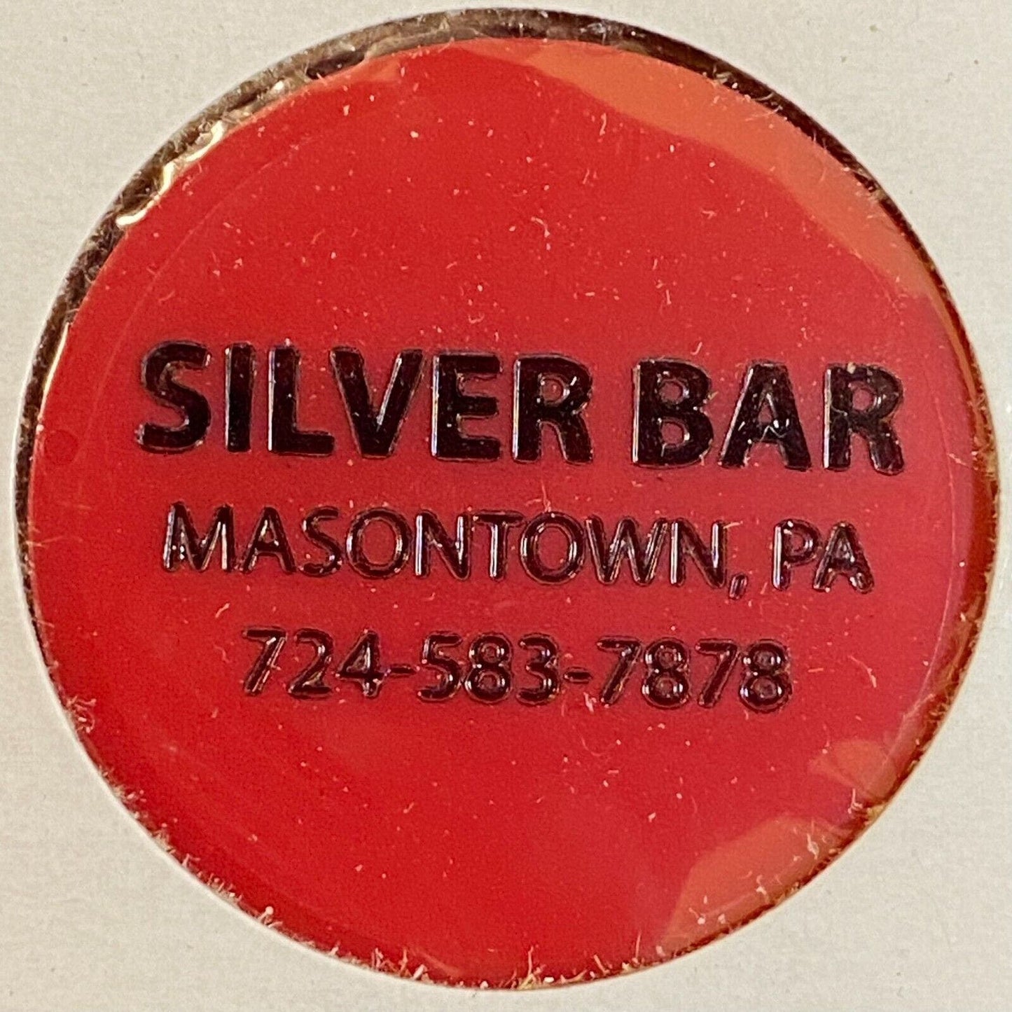 Masontown, PA Silver Bar c1998 Plastic Token G/F Domestic Bottle Beer