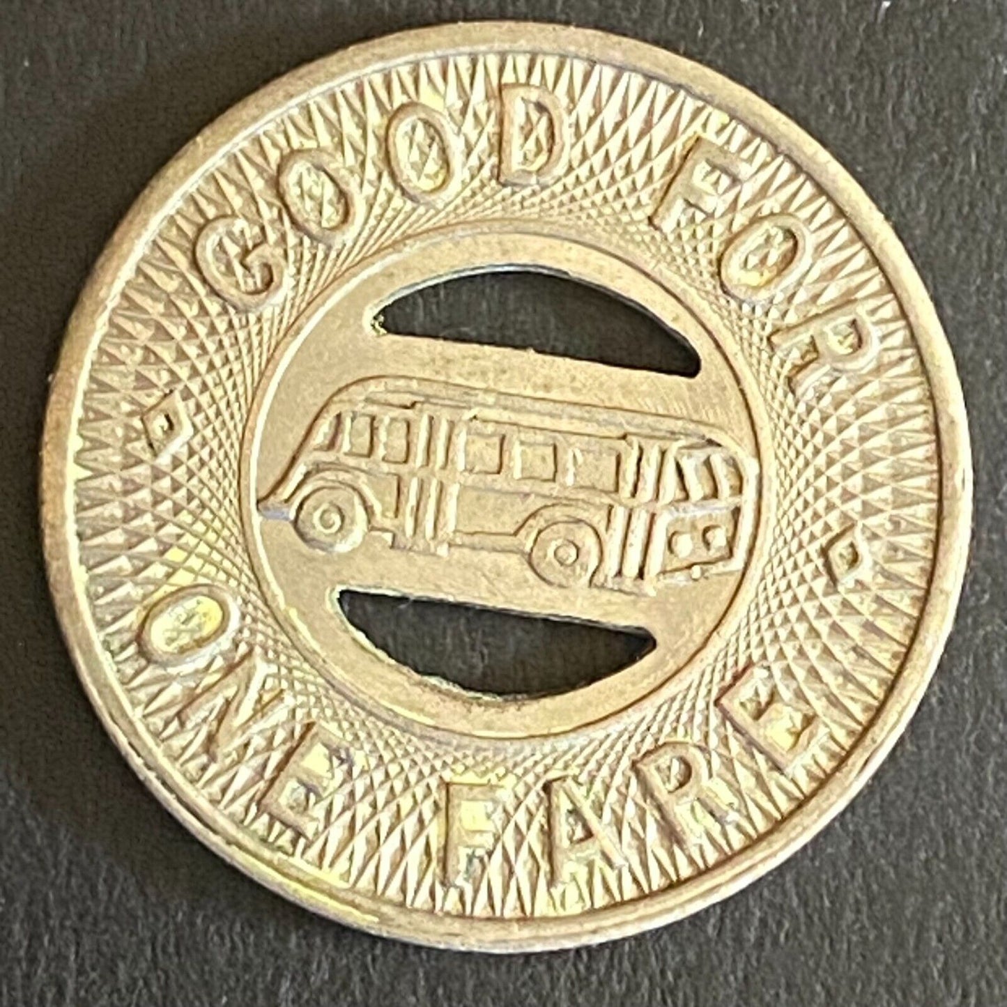 LaSalle Peru City Lines G/F One Fare Bus Transit Token 20mm VGC
